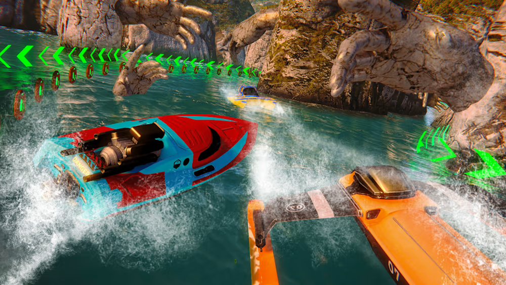 赛船模拟器 - 3D特技赛车驾驶船在海洋中 Race Boat Simulator - 3D Stunt Racing Driving Ship in Ocea 英语_3