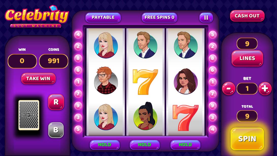 【美版】名人老虎机 Celebrity Slot Machine 英语_4