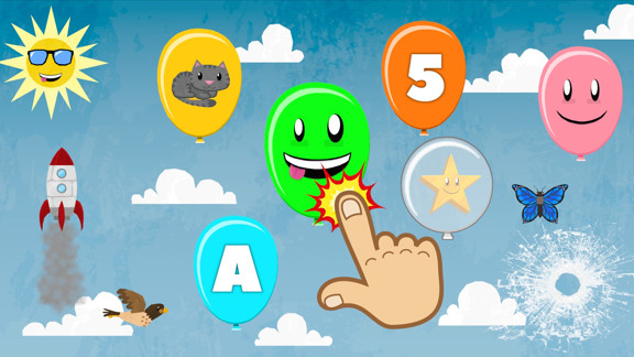 弹出气球：儿童的学习游戏  Balloon Pop for Toddlers & Kids – Learn Numbers, Letters, Colors & Animals