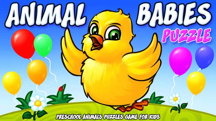 动物婴儿拼图：儿童学龄前动物拼图游戏